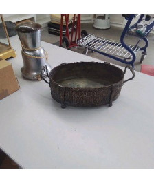 JARDINIERE MÉTAL ARGENTÉ 