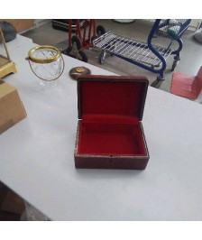 COFFRET A BIJOUX CUIR PM ANCIEN 