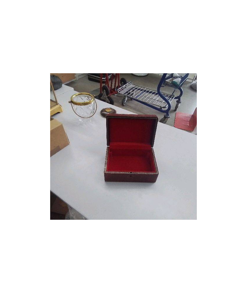 COFFRET A BIJOUX CUIR PM ANCIEN 