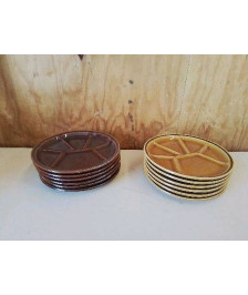 LOT DE 6 ASSIETTES À FONDUE 