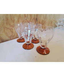 LOT DE 5 VERRES VINTAGE