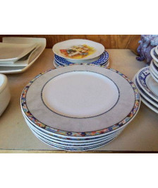 LOT DE 6 ASSIETTES À DESSERTE PETITS MOTIFS 