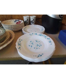 ASSIETTE ARCOPAL MOTIF FLORAL 