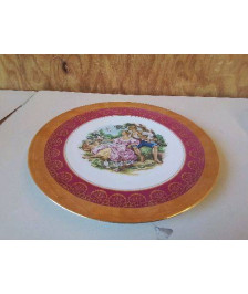 ASSIETTE DECORATIVE PORCELAINE DE LIMOGE 