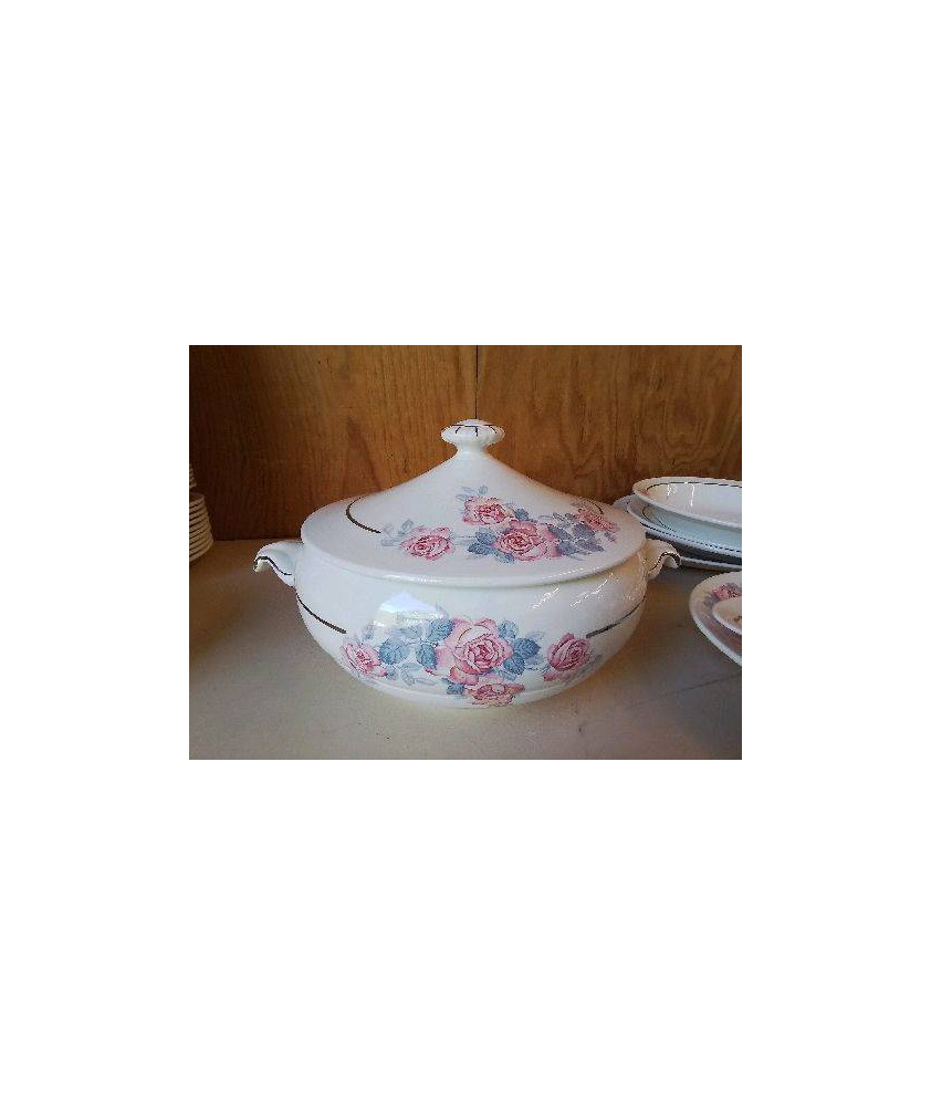 SOUPIÈRE SERGUEMINES AVEC MOTIF ROSES 