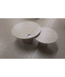 TABLE GIGUOGNE TRAVERTIN CERAMIQUE CALYPSO