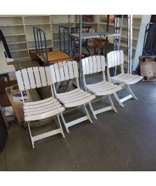LOT 4 CHAISES BLANCHE GROSFILEX