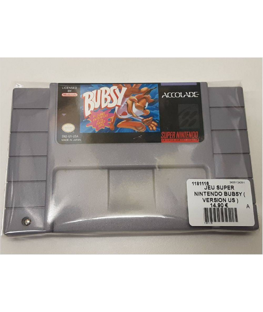 JEU SUPER NINTENDO BUBSY ( VERSION US )