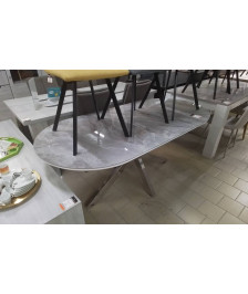 TABLE OVALE CERAMIQUE GRISE 1M80