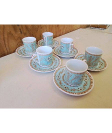 LOT DE 6 TASSES A CAFE AVEC SOUCOUPE 