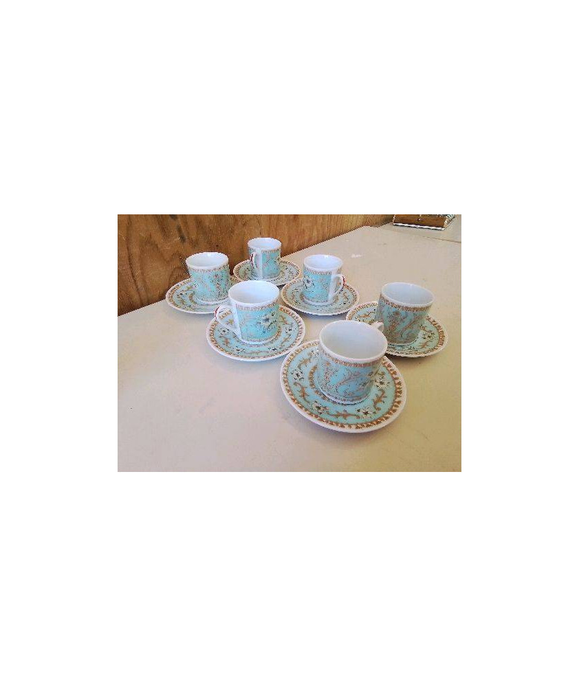 LOT DE 6 TASSES A CAFE AVEC SOUCOUPE 
