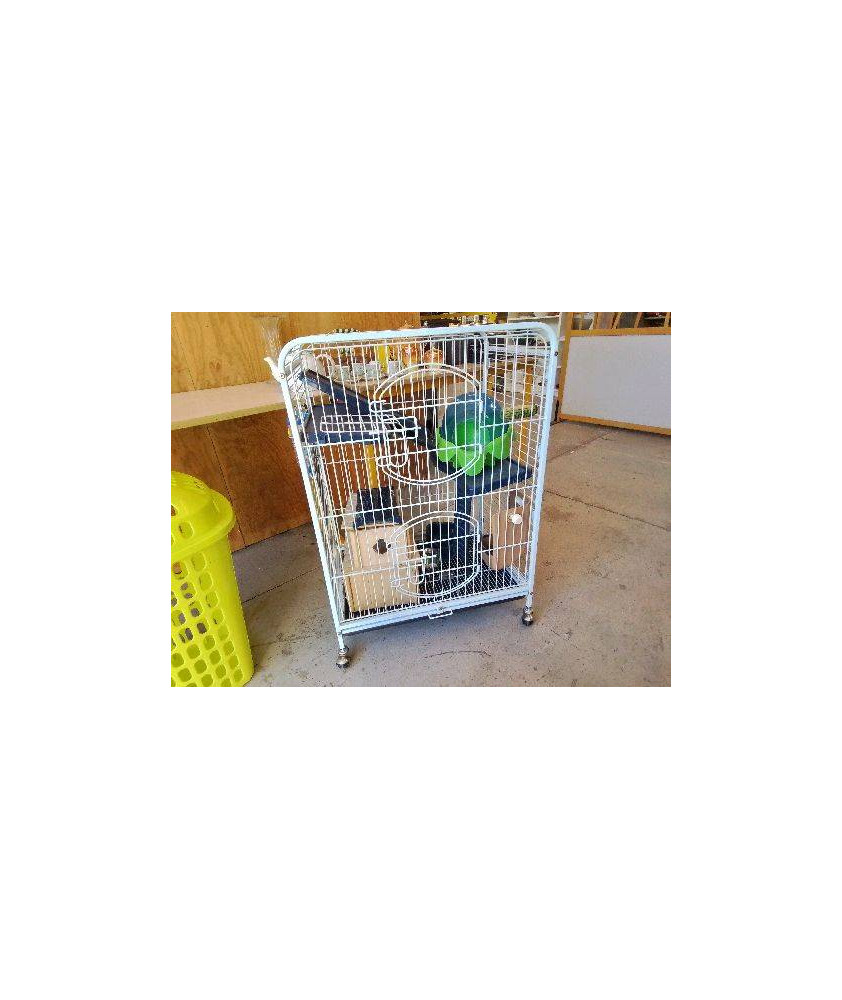 CAGE A OISEAUX ÉQUIPÉ 