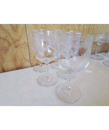 LOT DE 5 VERRES EN CRISTAL 
