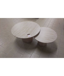 TABLE GIGUOGNE TRAVERTIN CERAMIQUE CALYPSO