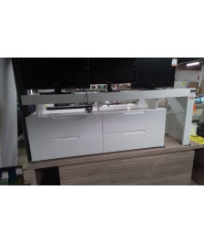 MEUBLE TV LAQUE BLANC AVEC ECLAIRAGE EN ACC
