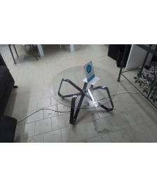 TABLE BASSE RONDE VERRE