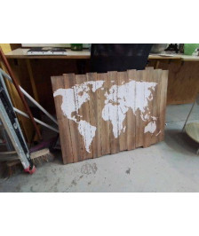MAP MONDE SUR PLANCHES