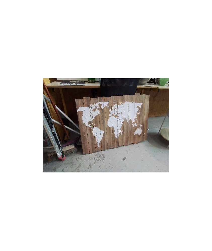 MAP MONDE SUR PLANCHES