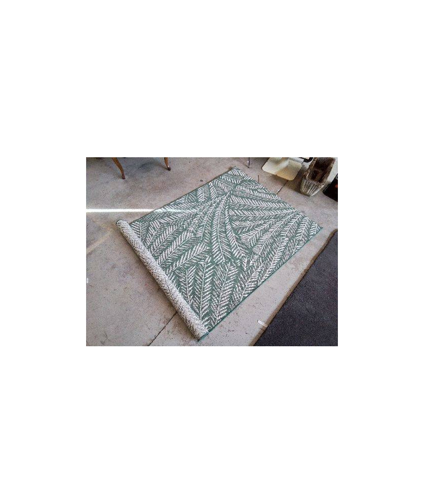 TAPIS MOTIF FEUILLES DE  DPALMIER 