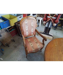 FAUTEUIL STYLE LOUIS PHILIPPE MOTIF FLORAL