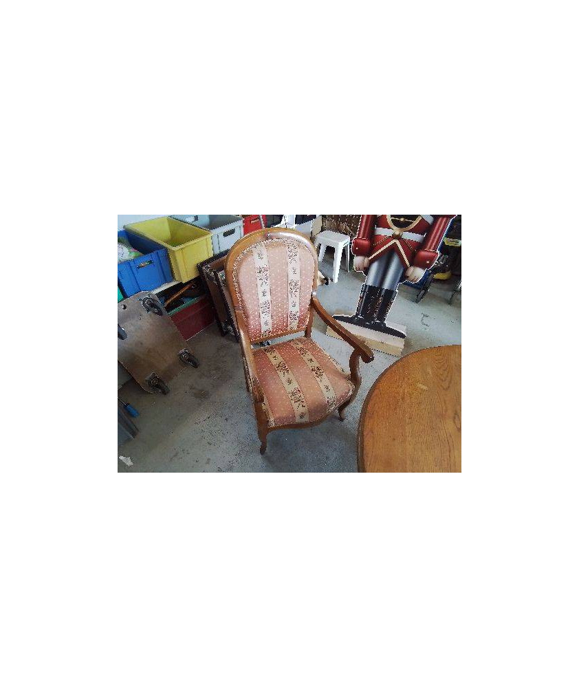 FAUTEUIL STYLE LOUIS PHILIPPE MOTIF FLORAL