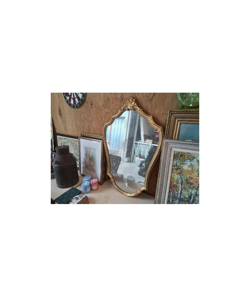MIROIR STYLE BAROQUE DORÉ 