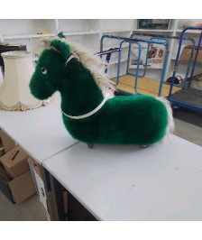 CHEVAL JOUET VERT VINTAGE