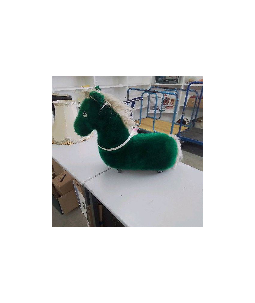 CHEVAL JOUET VERT VINTAGE