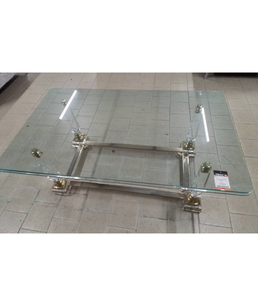 TABLE BASE VERRE PLEXI 