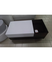 TABLE BASSE OUVRANTE BLANC / NOIR EN L ETAT