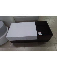 TABLE BASSE OUVRANTE BLANC / NOIR EN L ETAT
