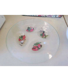 PLATEAU EN VERRE PAPILLON 