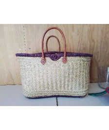 PANIER EN PAILLE TRESSÉE 