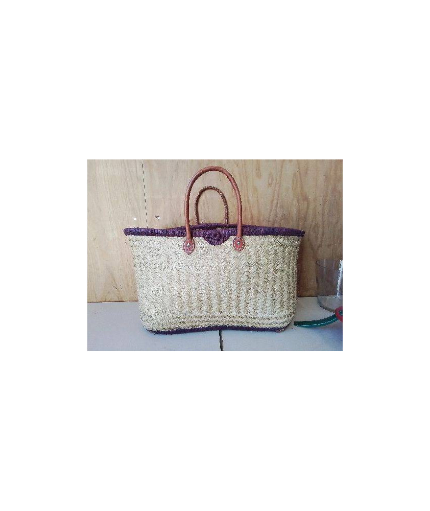 PANIER EN PAILLE TRESSÉE 