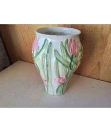 GRAND VASE DECORS TULIPE