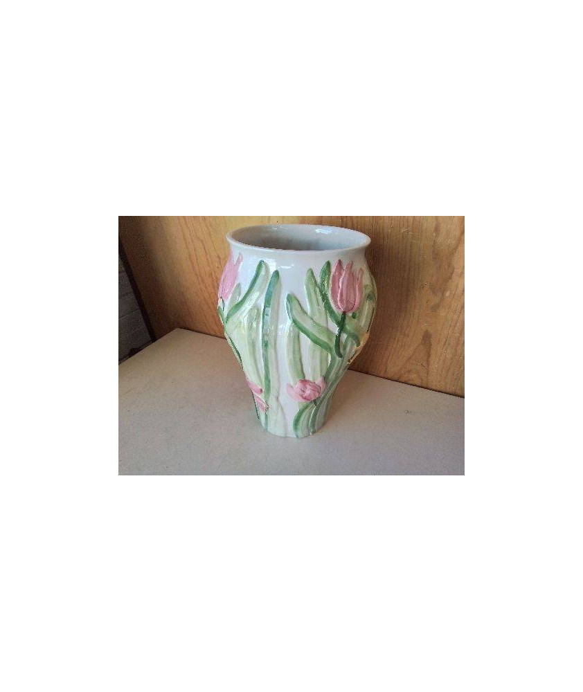 GRAND VASE DECORS TULIPE