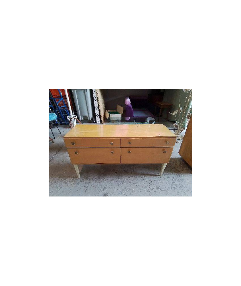 MEUBLE TV BEIGE STYLE SCANDINAVE 