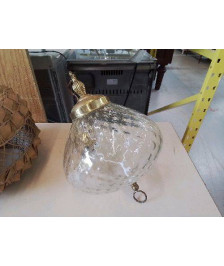 SUSPENSION EN VERRE ET LAITON 