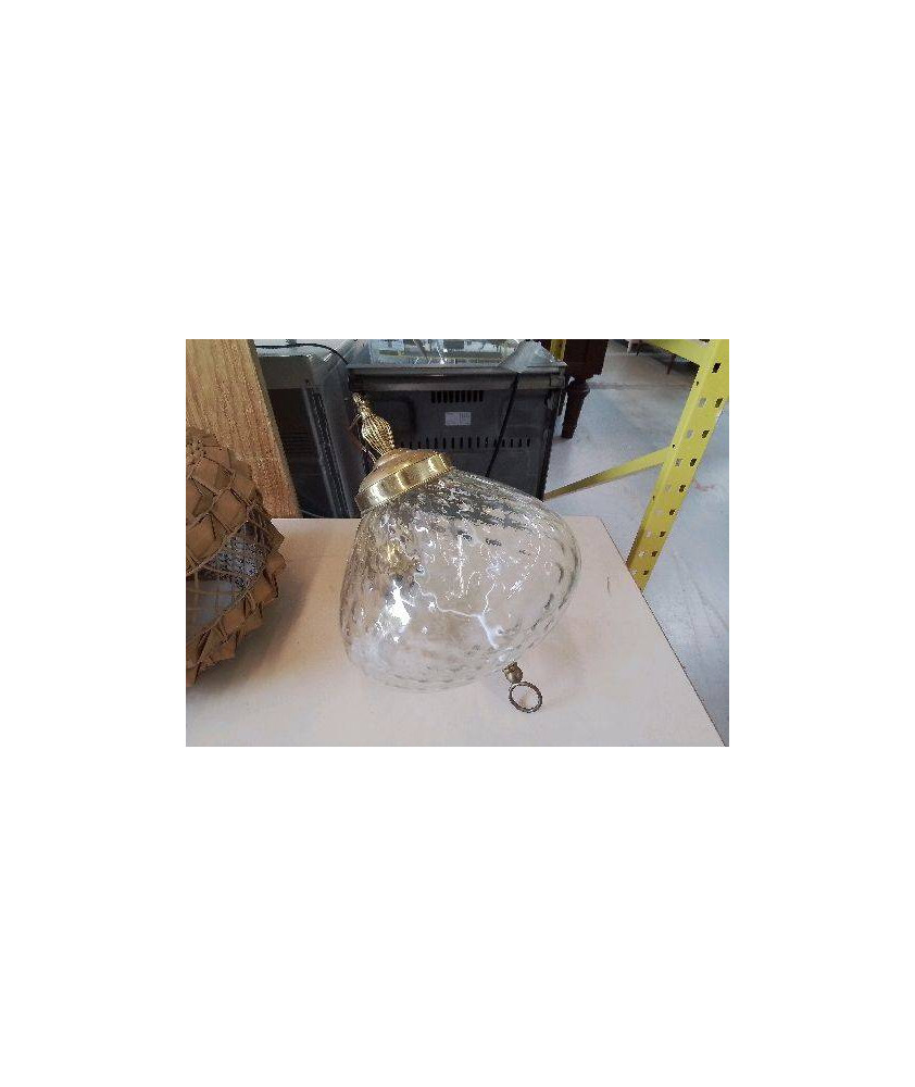 SUSPENSION EN VERRE ET LAITON 