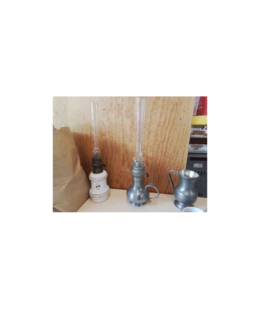 LAMPE A HUILE EN ETAIN