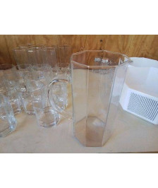 CARAFE EN VERRE OCTOGONALE 