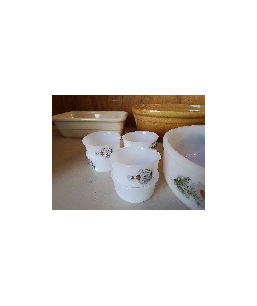 RAMEQUIN ARCOPAL MOTIF MARGUERITE 