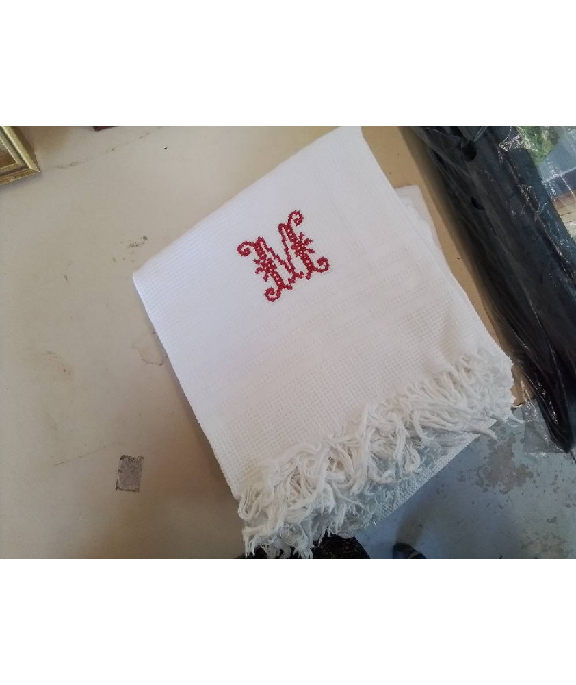 SERVIETTE EN NID D’ABEILLE 