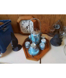 SERVICE À THÉ PORCELAINE FINE BLEU