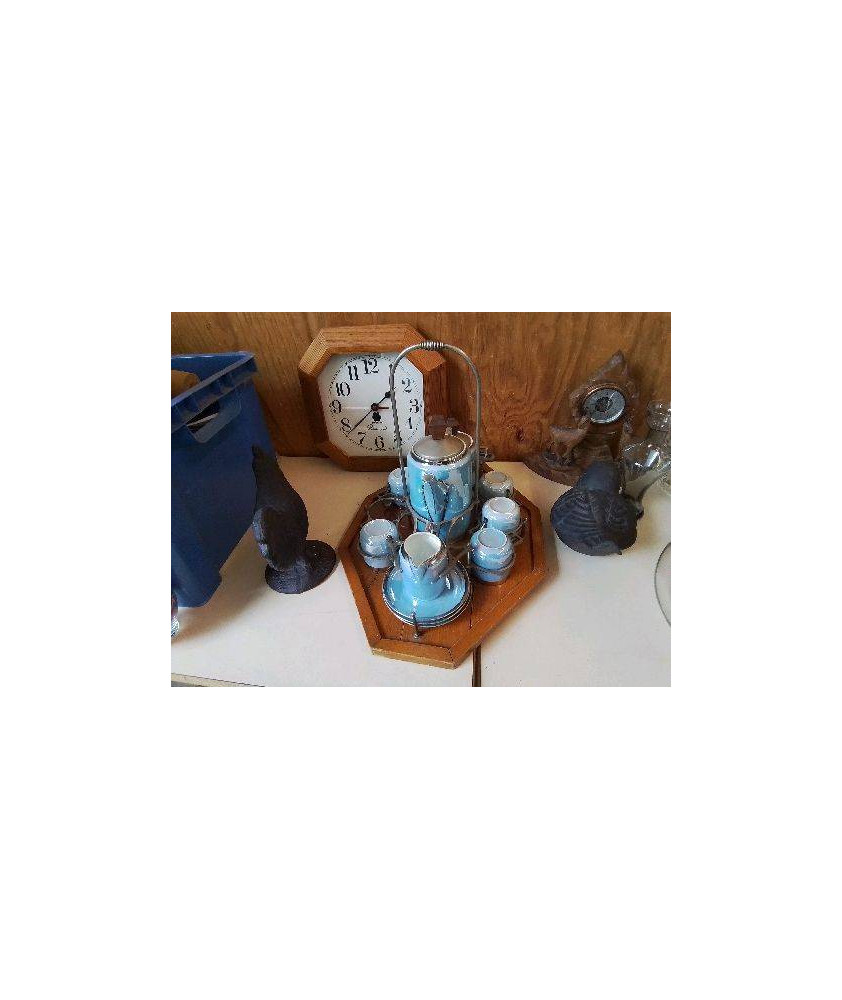 SERVICE À THÉ PORCELAINE FINE BLEU