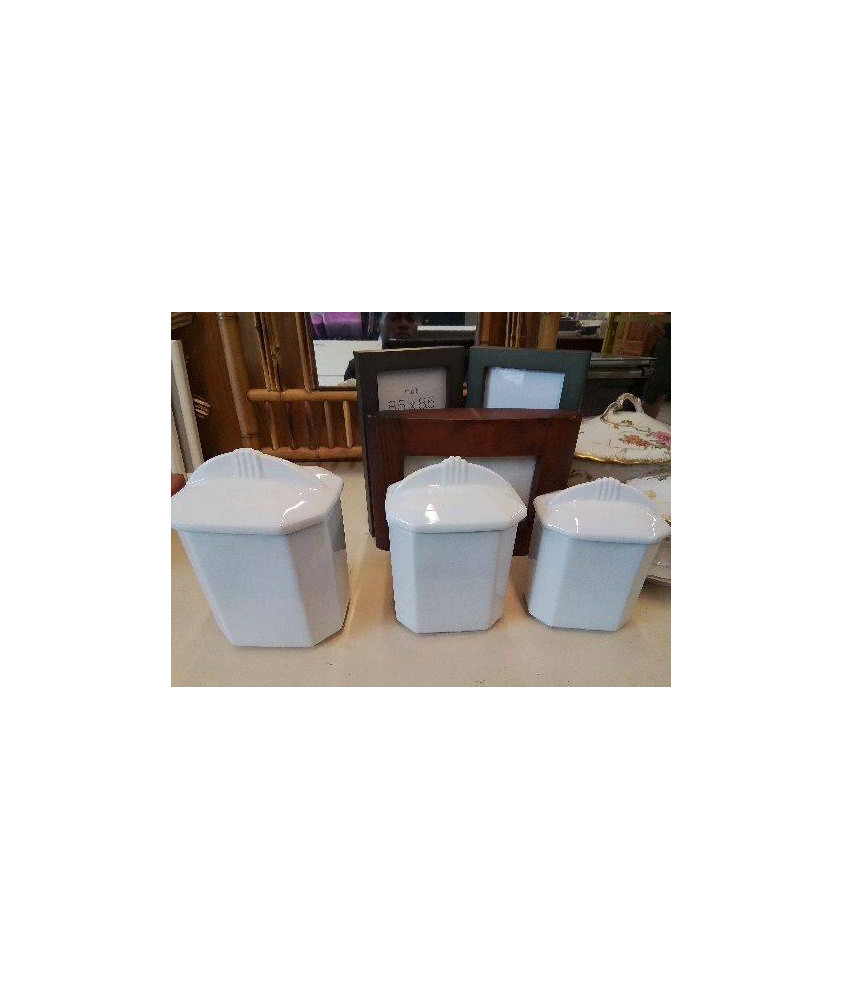 LOT DE 3 POT BLANC 
