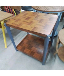 DESSERTE VINTAGE GRISE ET BOIS