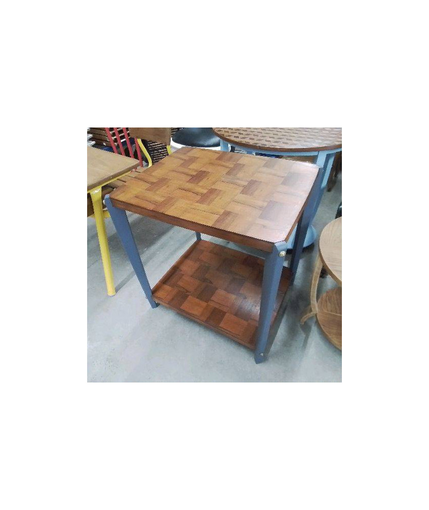 DESSERTE VINTAGE GRISE ET BOIS