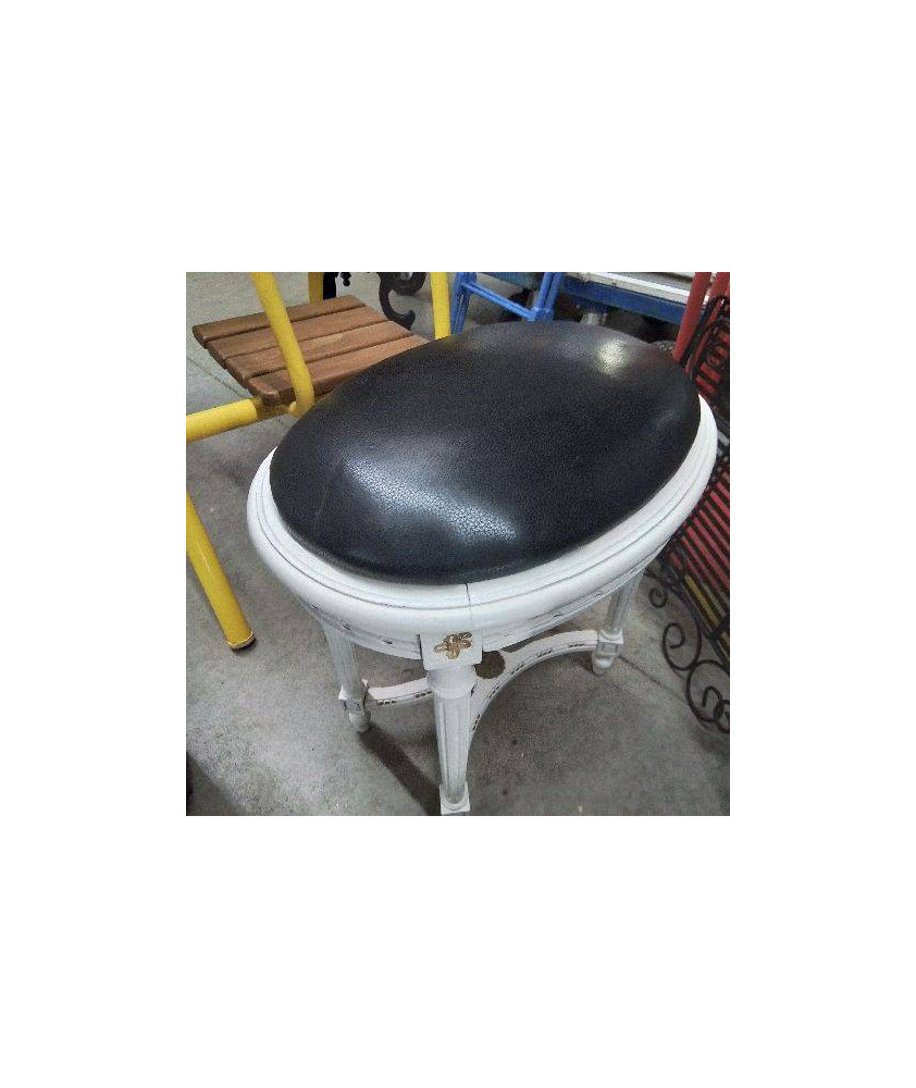 TABOURET STYLE LOUIX XVI BLANC