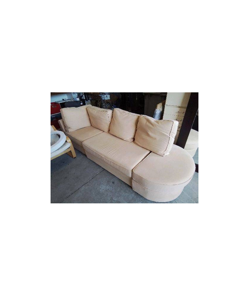 CANAPÉ DROIT 4/5 PLACES TISSU BEIGE